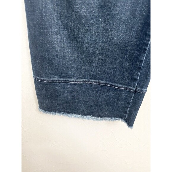 J Jill Jeans Women Size 14 High Rise Full Leg Crop Wide Leg Released Raw Hem - Picture 5 of 8